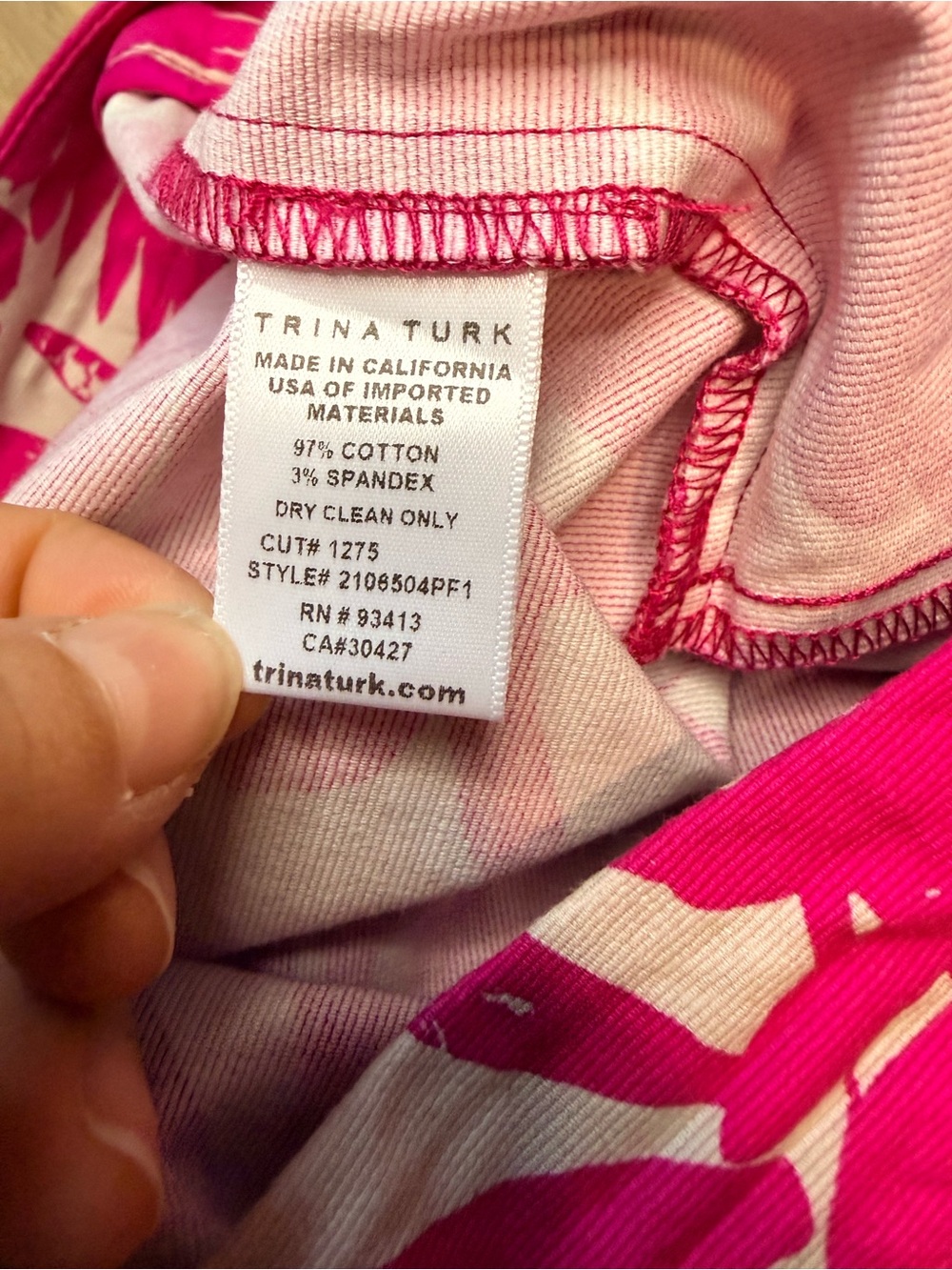 TRINA TURK Womens Pink Cream Palm Trees Resort  Casual Preppy Shorts Size 8 - Picture 10 of 11
